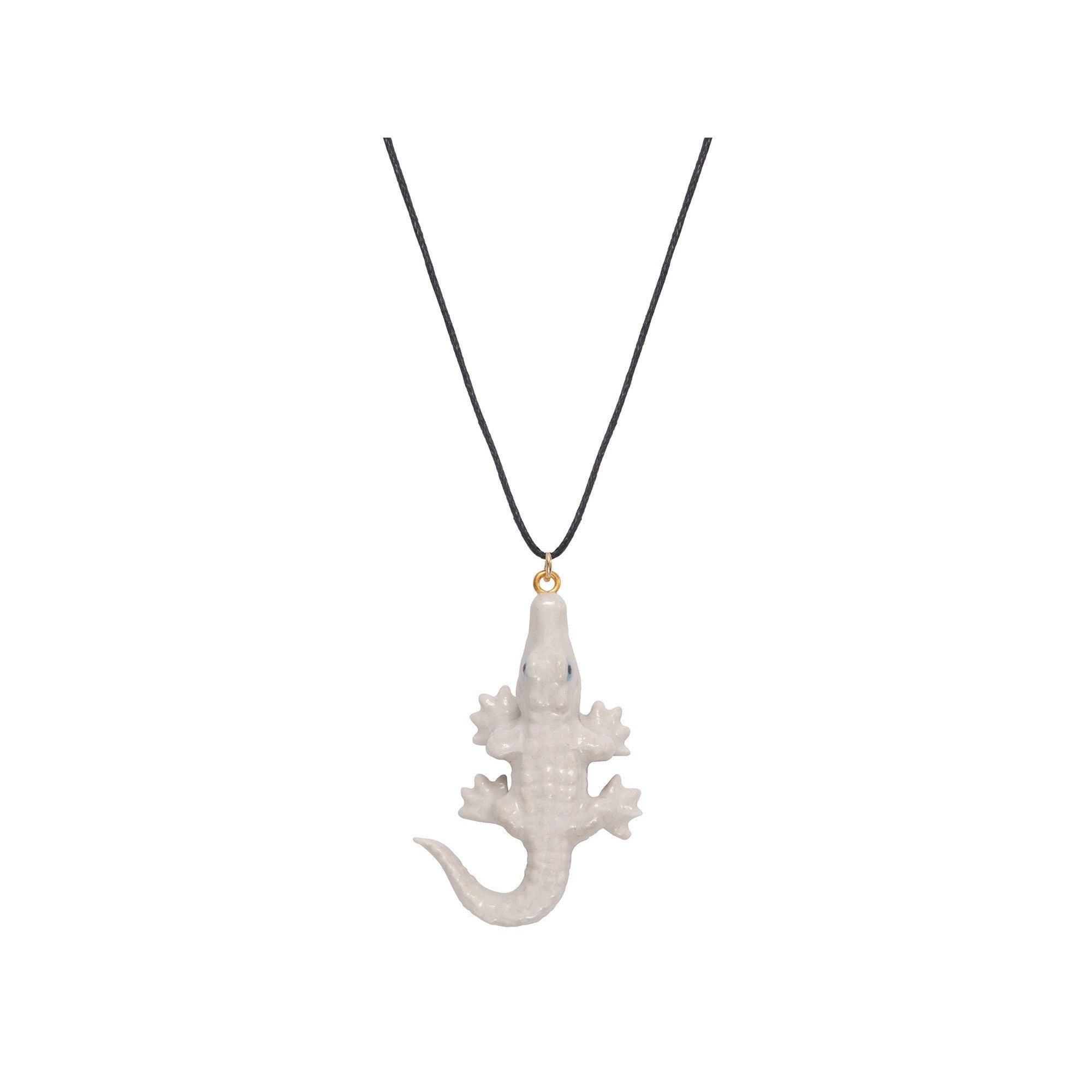A Mini Penny White Alligator Necklace