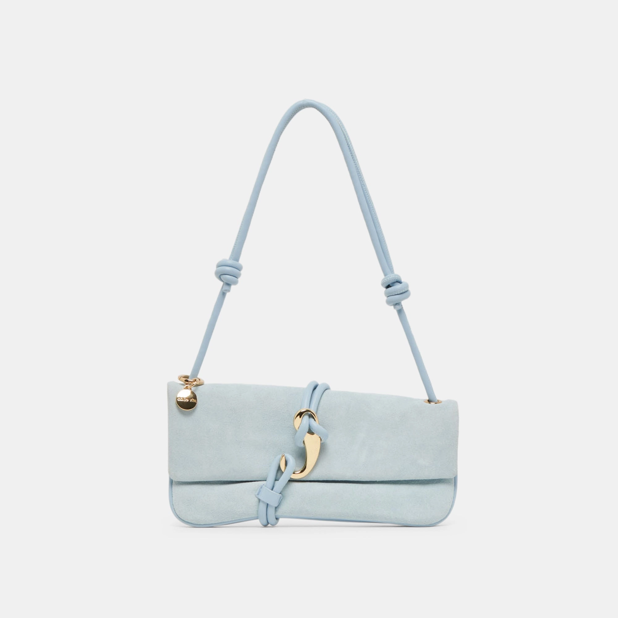 ALICE SHOULDER BAG BLUE SUEDE