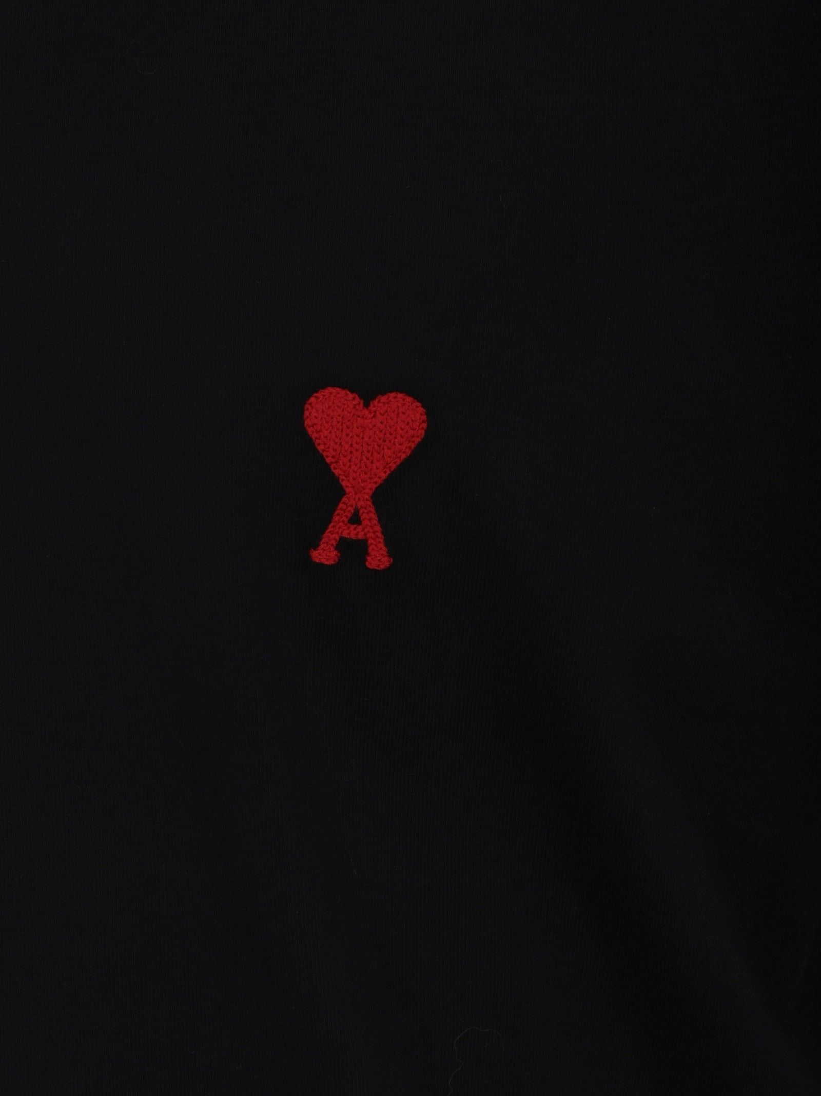 AMI Logo Embroidered Crewneck T-Shirt