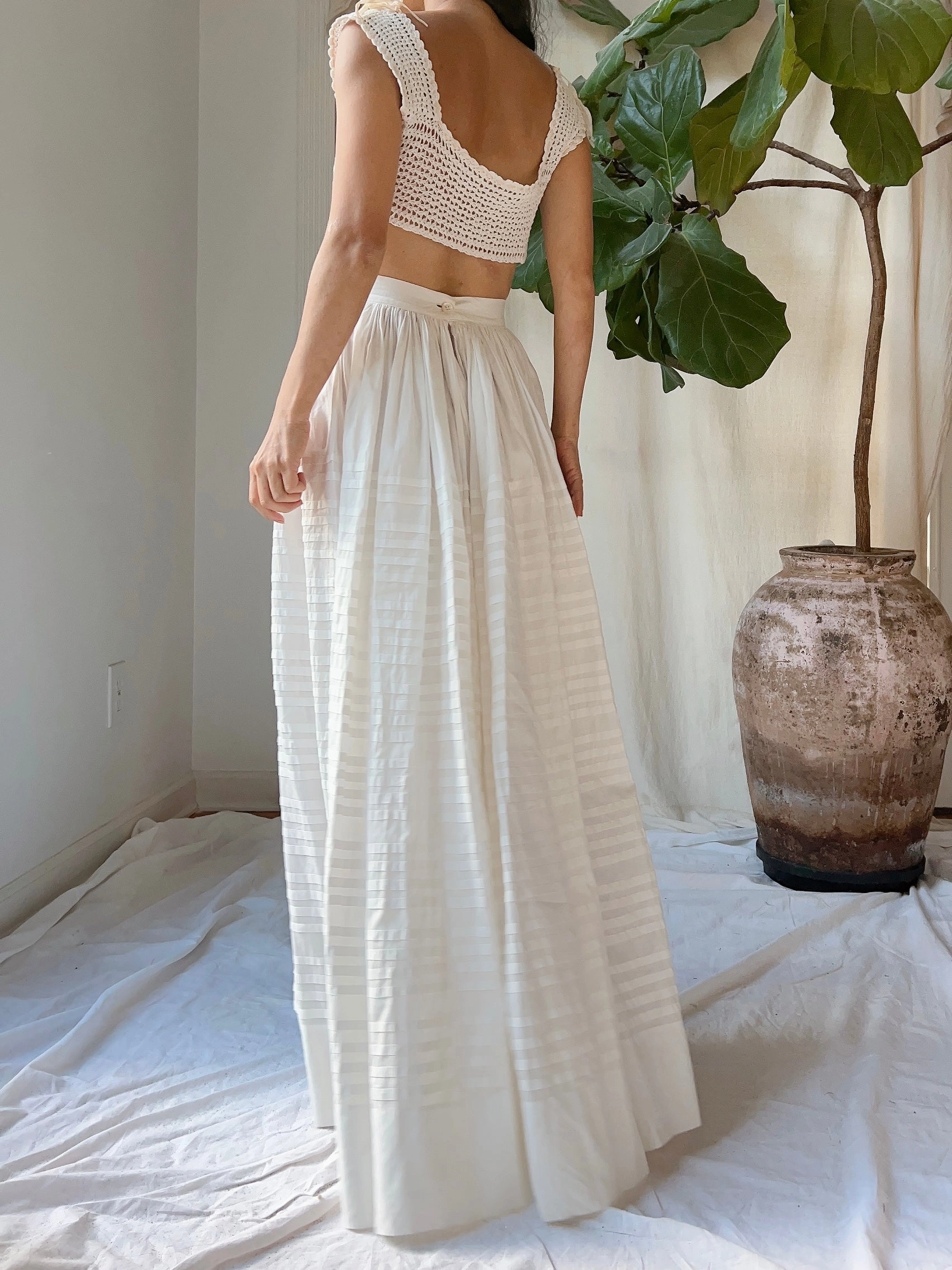Antique Cotton Skirt - S