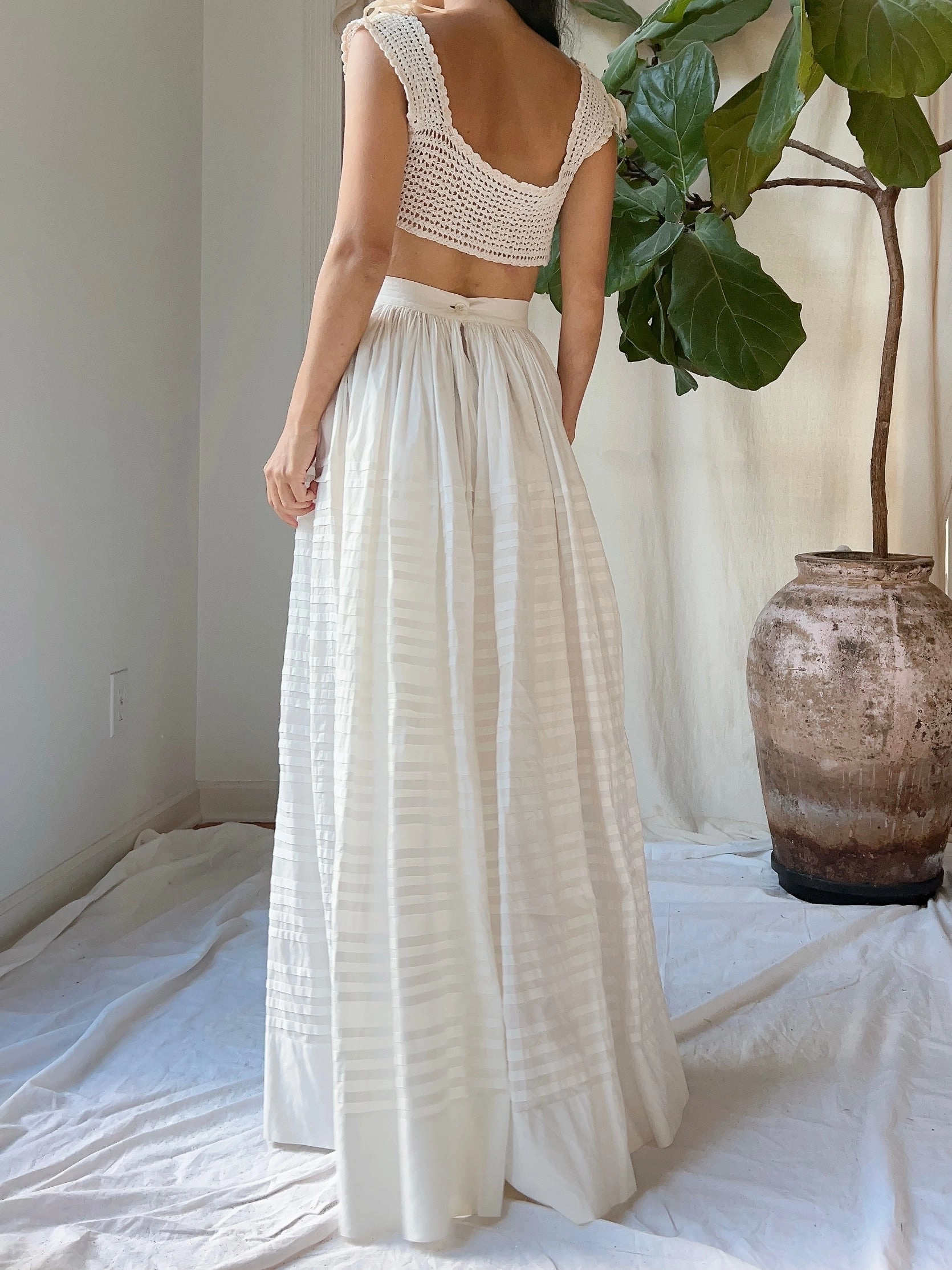 Antique Cotton Skirt - S