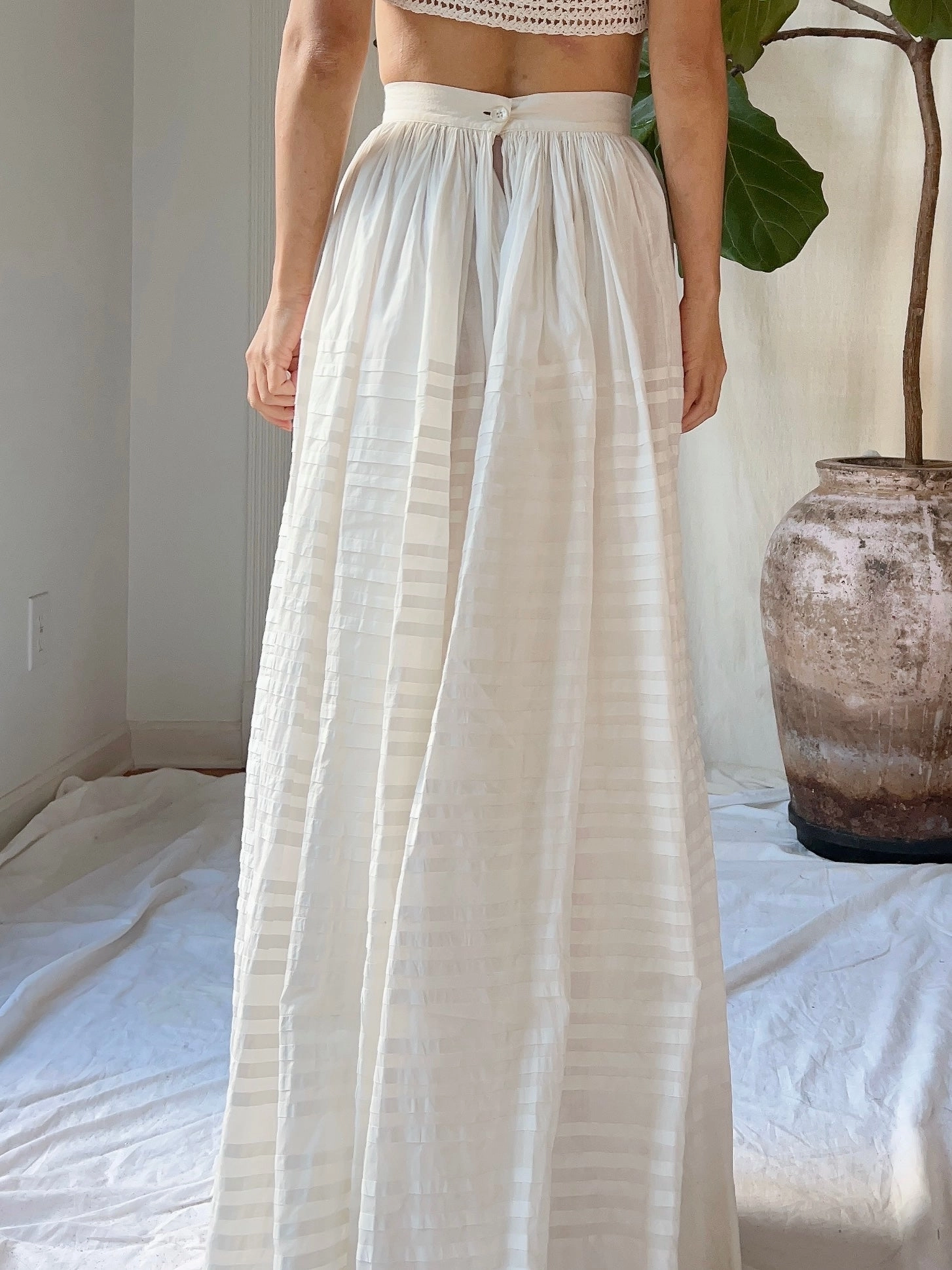 Antique Cotton Skirt - S