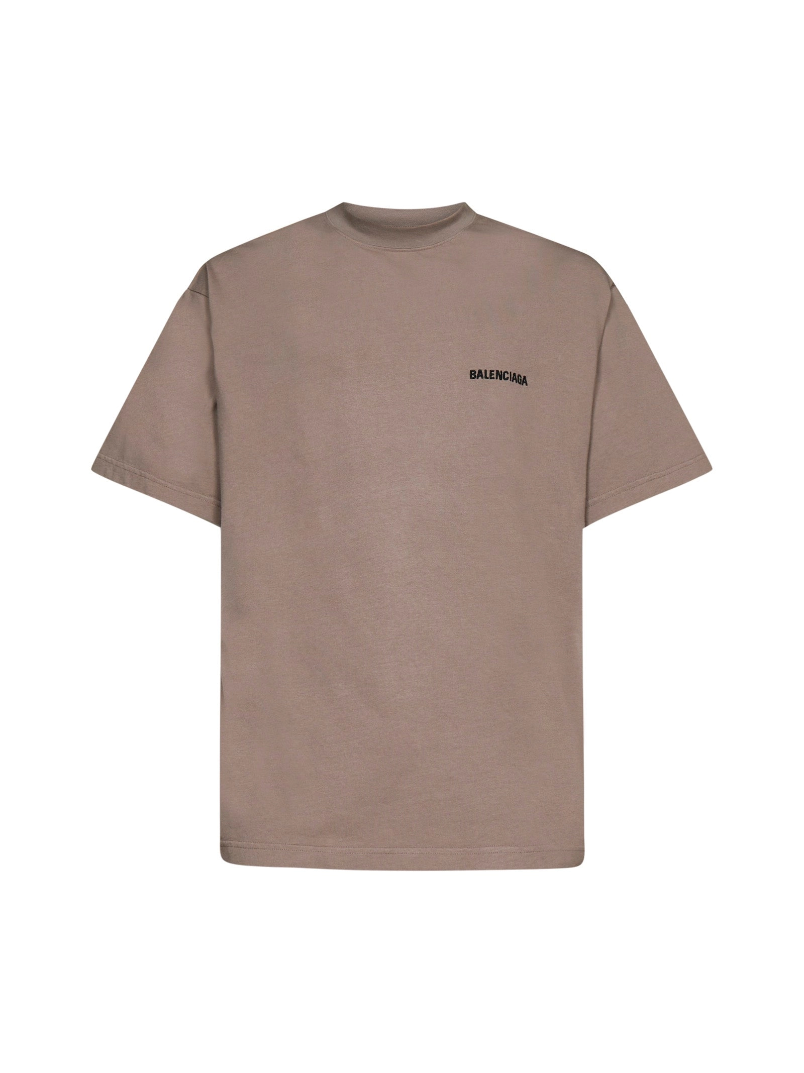 Balenciaga Logo Embroidered Crewneck T-Shirt