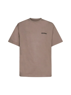 Balenciaga Logo Embroidered Crewneck T-Shirt