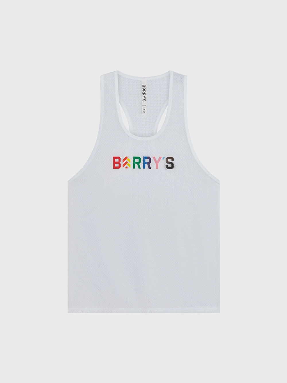 BARRY'S PRIDE RELAY WHITE MESH TANK