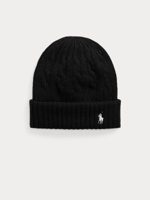 Black Braided Knit Hat