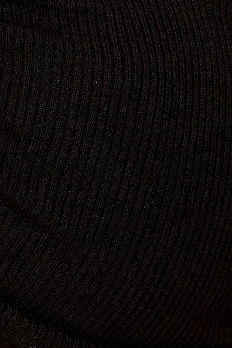 Black Halter Top Crop