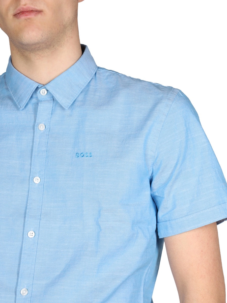 Boss Hugo Boss Logo Embroidered Short-Sleeved Shirt
