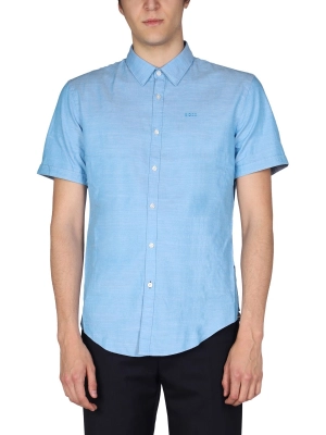 Boss Hugo Boss Logo Embroidered Short-Sleeved Shirt
