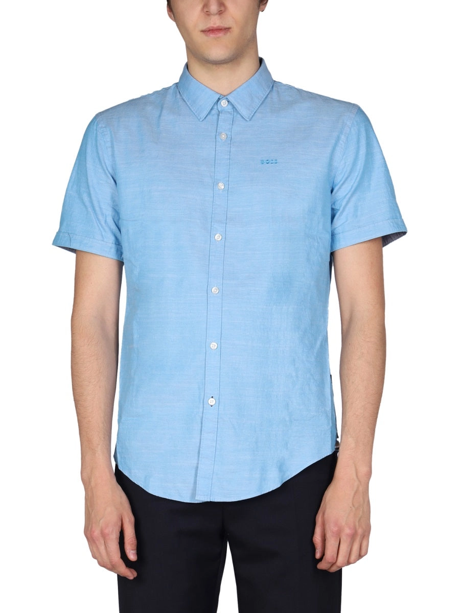 Boss Hugo Boss Logo Embroidered Short-Sleeved Shirt