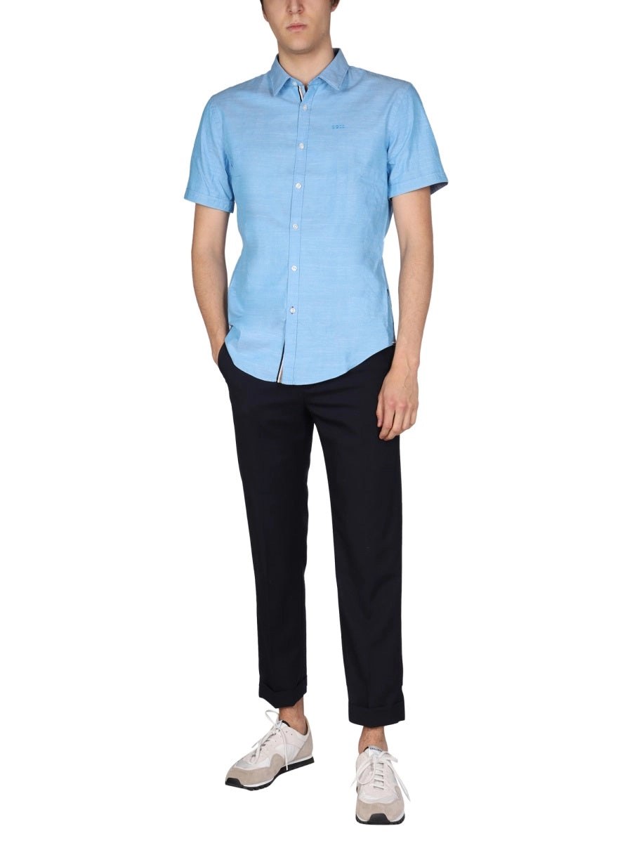 Boss Hugo Boss Logo Embroidered Short-Sleeved Shirt