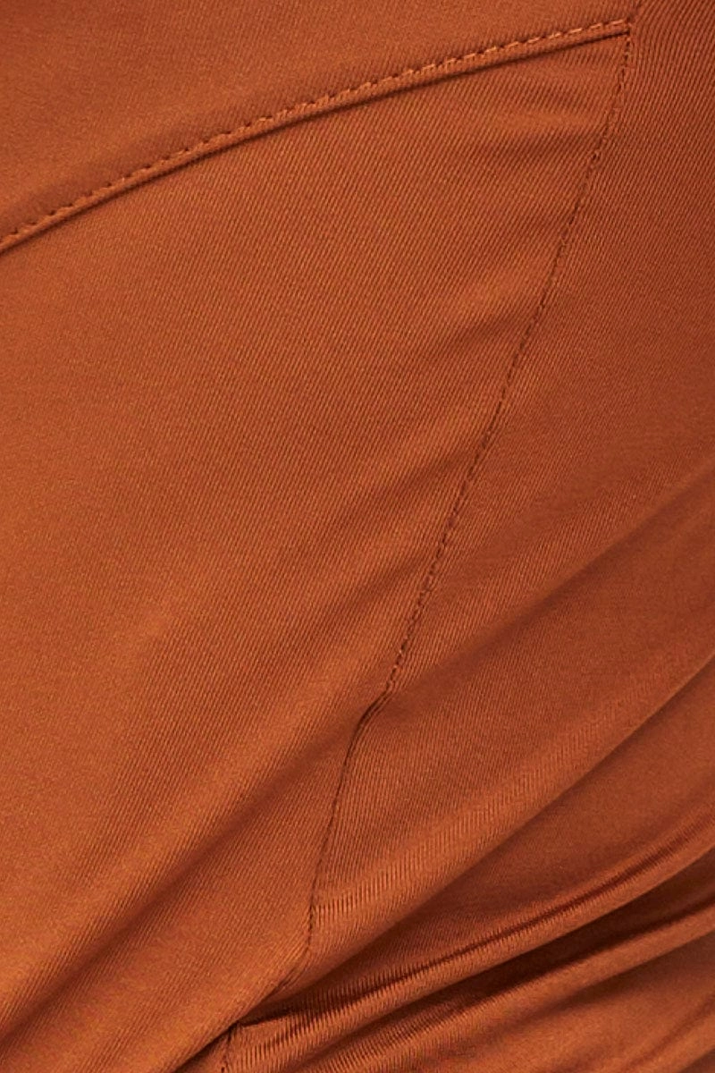 Brown Bust Detail Bodysuit