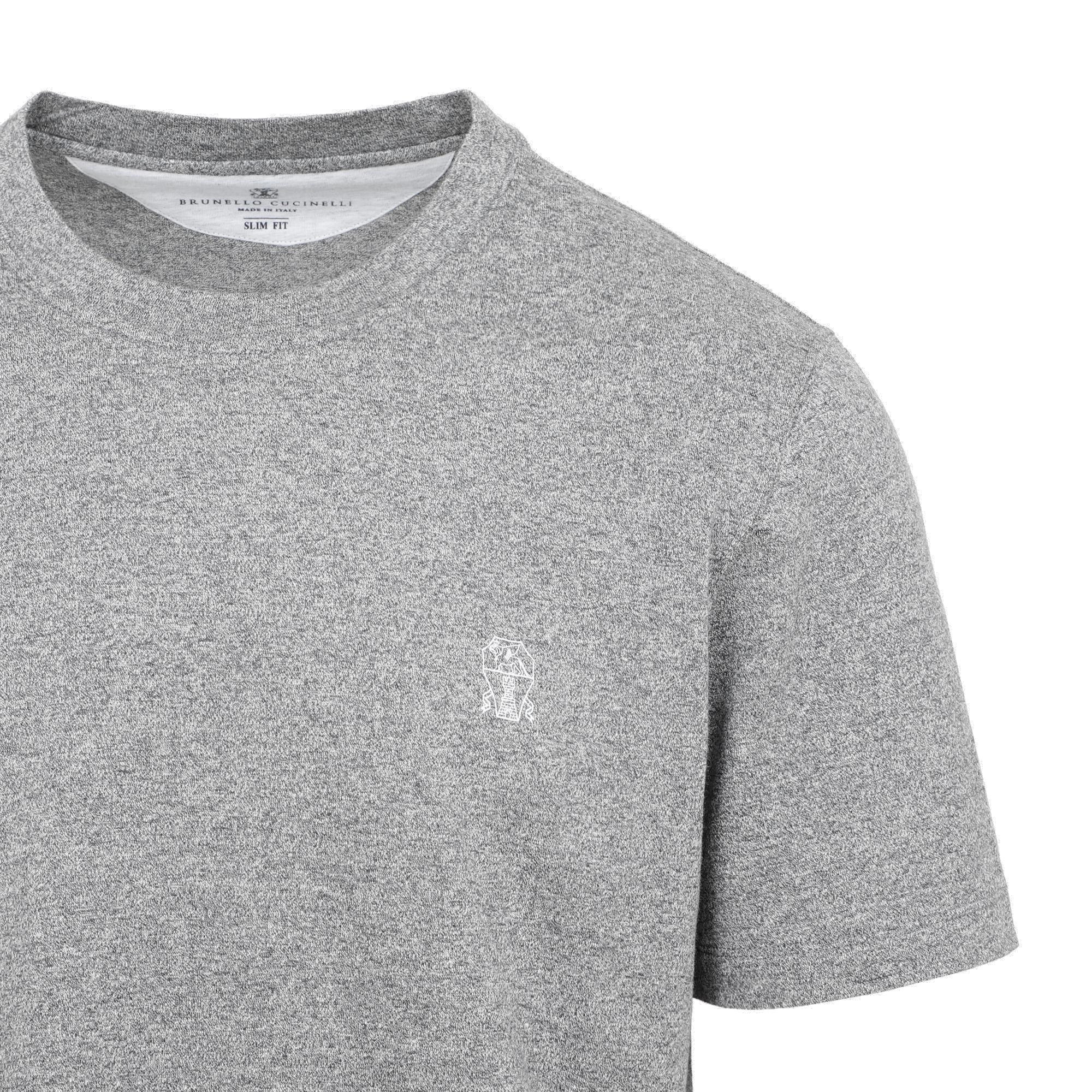 Brunello Cucinelli Logo Embroidered Crewneck T-Shirt