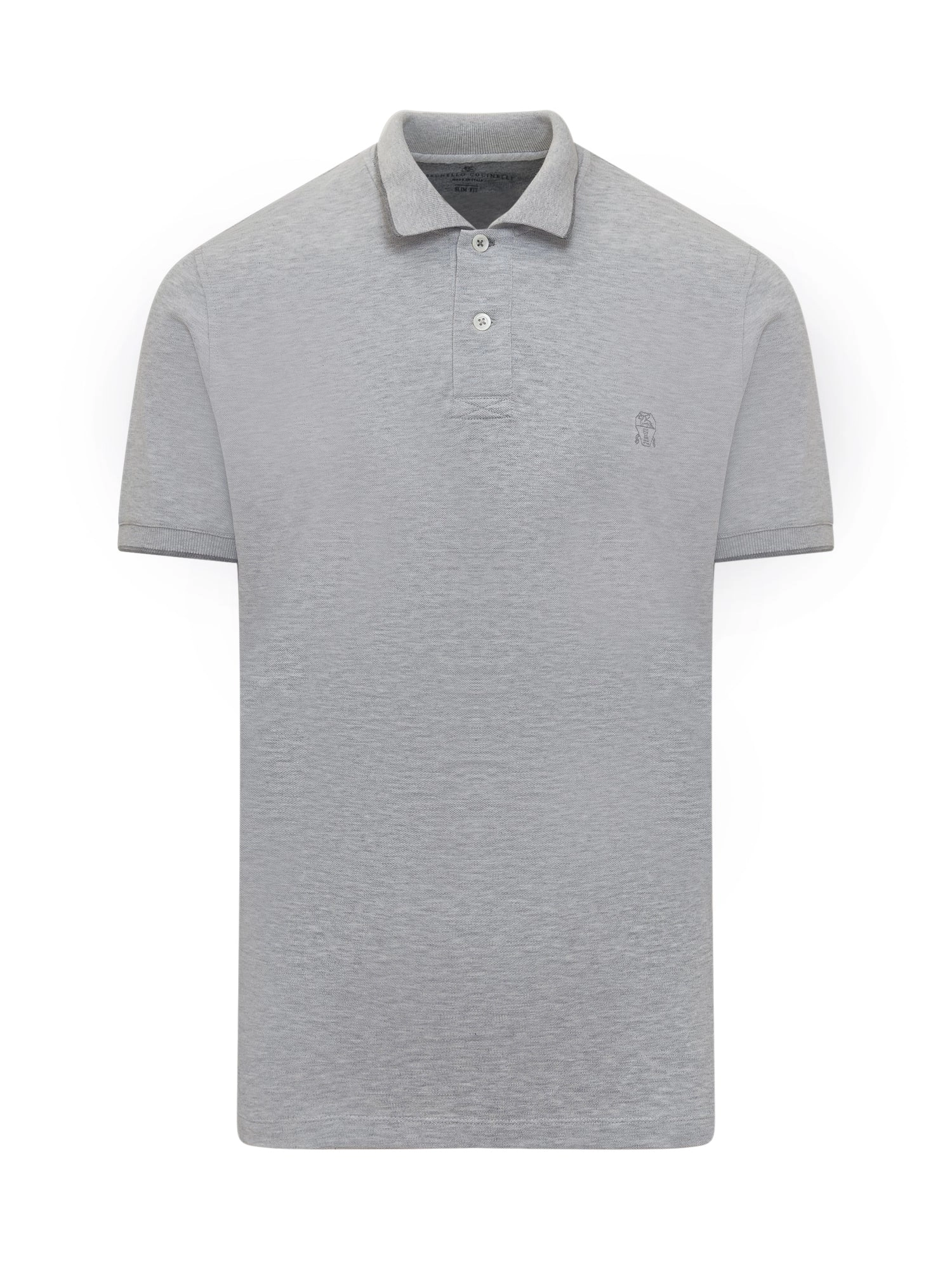 Brunello Cucinelli Logo Embroidered Polo Shirt