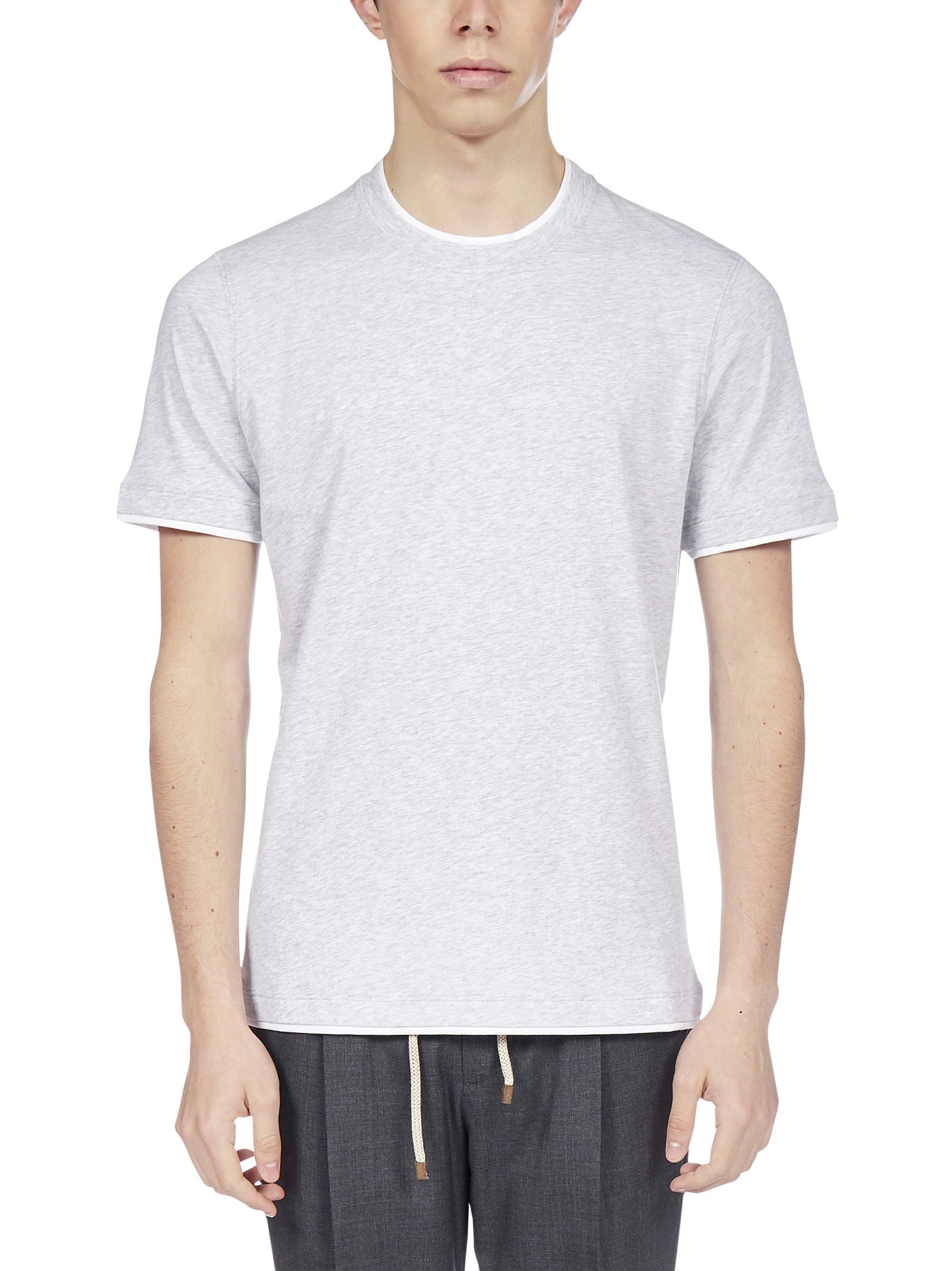 Brunello Cucinelli Logo Embroidered T-Shirt