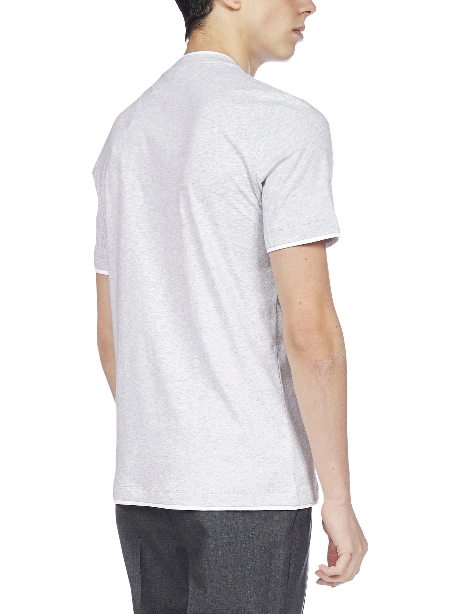 Brunello Cucinelli Logo Embroidered T-Shirt