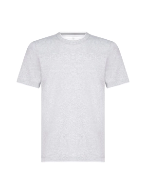Brunello Cucinelli Logo Embroidered T-Shirt
