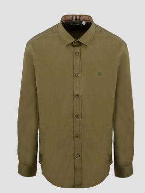 Burberry Monogram Motif Buttoned Poplin Shirt