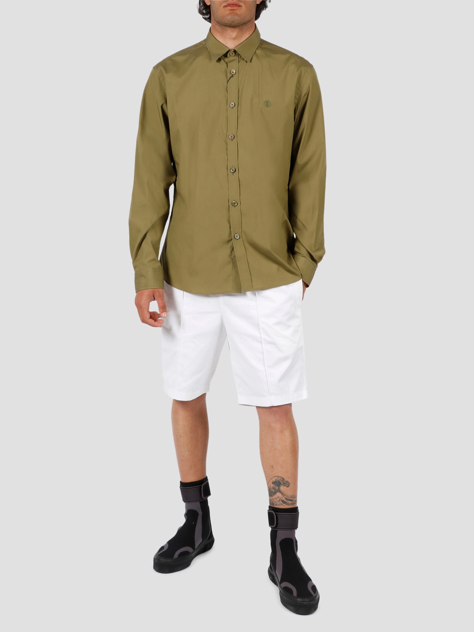 Burberry Monogram Motif Buttoned Poplin Shirt