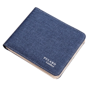 Canvas Wallet Men Short Ultra-thin Zipper Wallet student Card Wallet