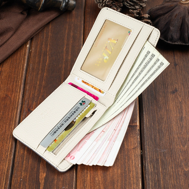 Canvas Wallet Men Short Ultra-thin Zipper Wallet student Card Wallet
