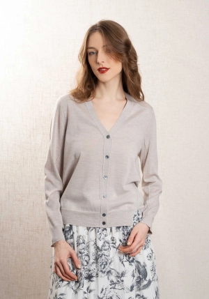 Cardigan Car1605 Alyssa Blanc-Casse
