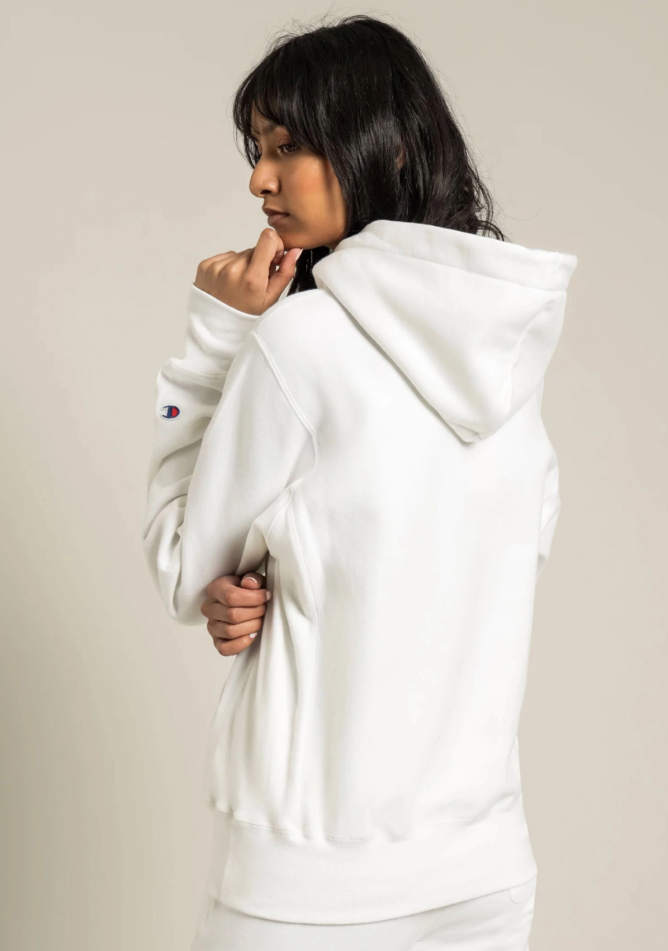 Champion Womens Small C Boyfriend Fit Logo Hoodie