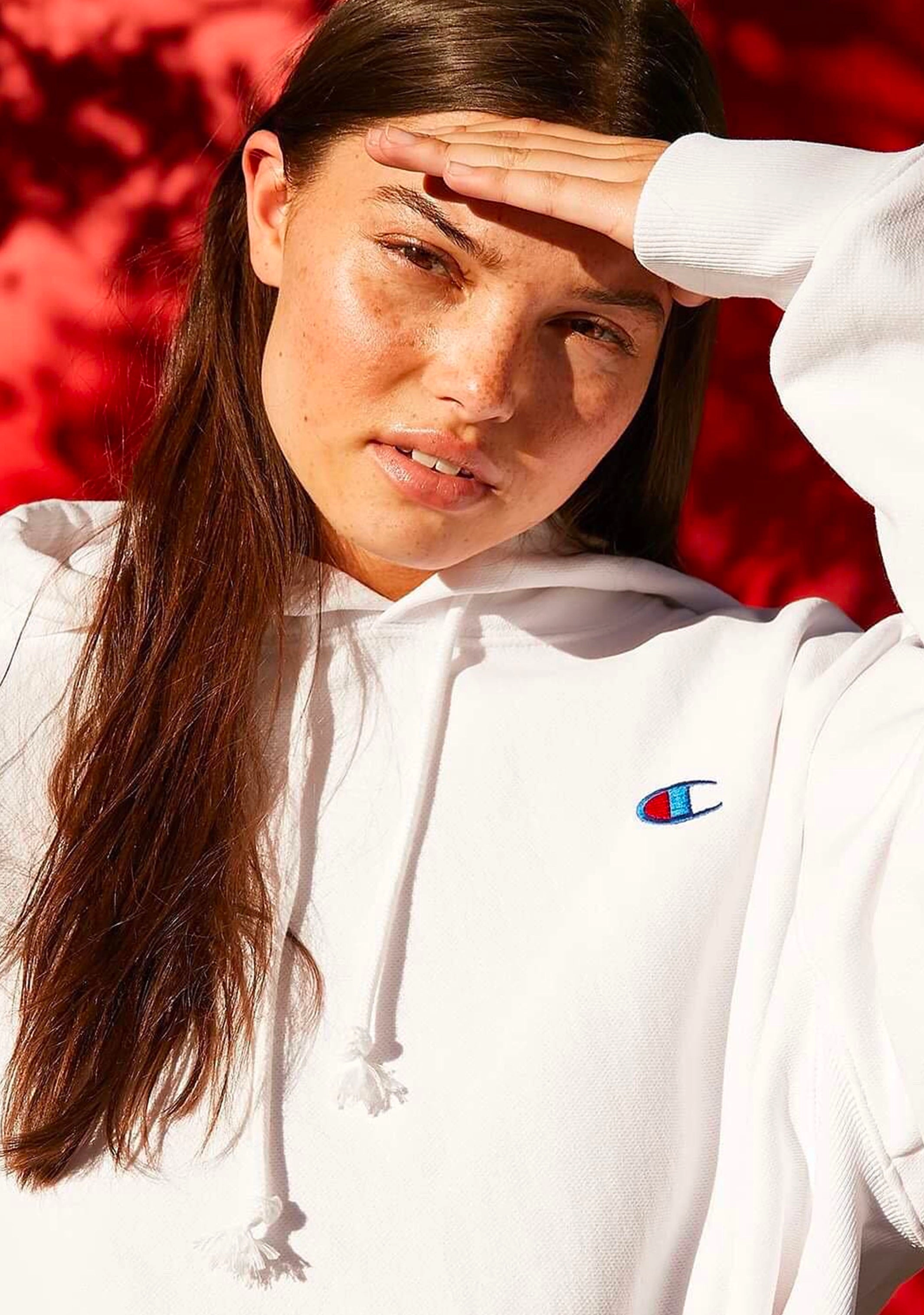 Champion Womens Small C Boyfriend Fit Logo Hoodie