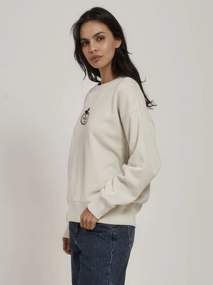 Chariot Oval Slouch Crew - Heritage White