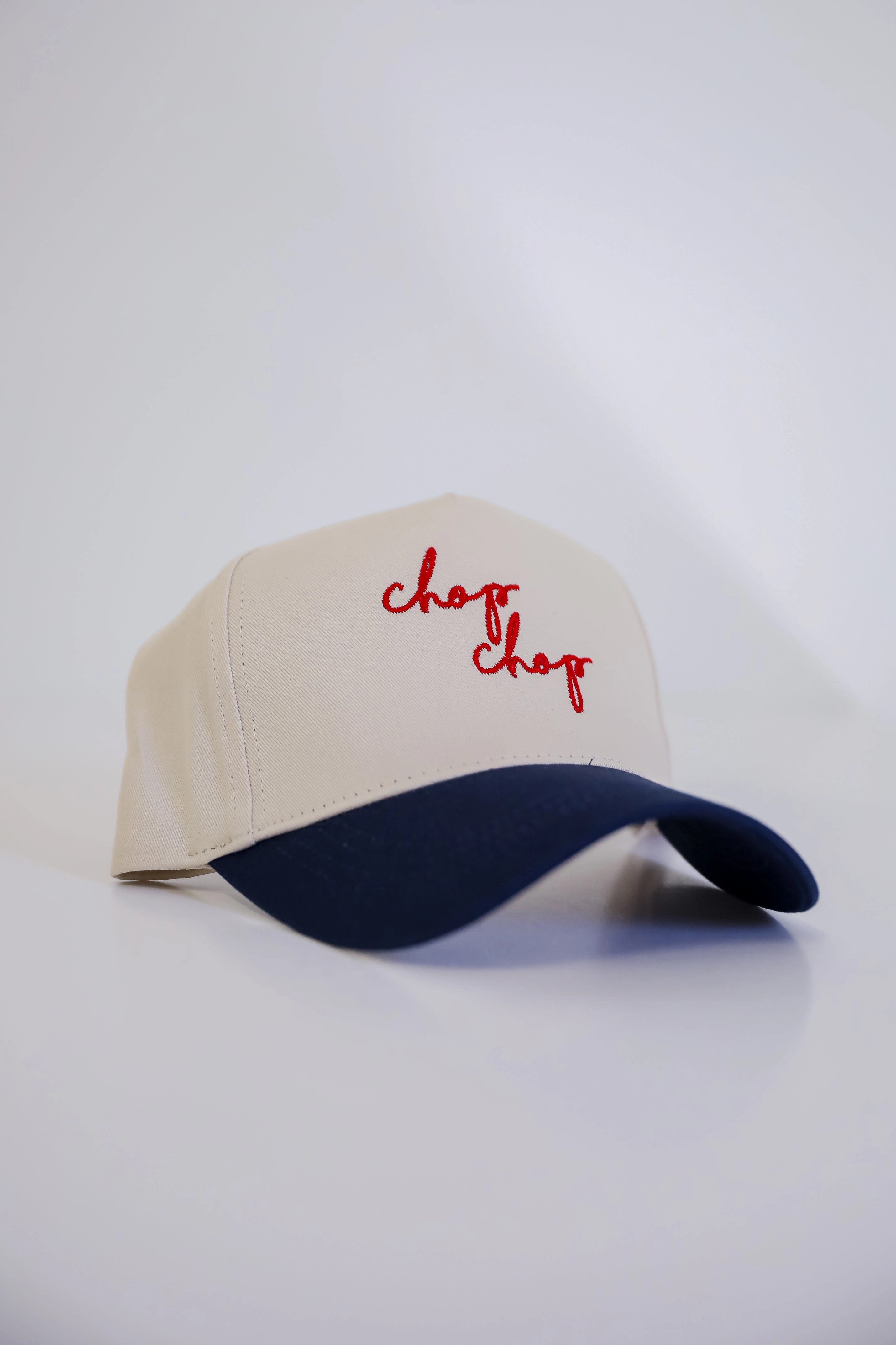 Chop Chop Script Embroidered Color Block Hat