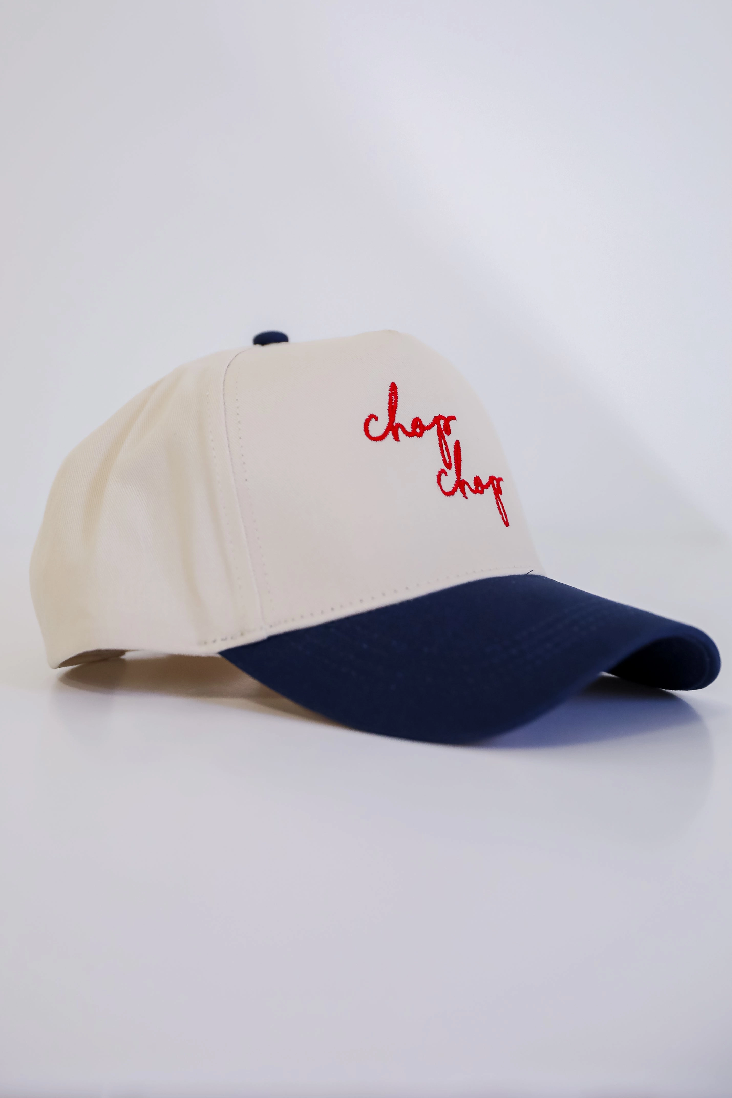 Chop Chop Script Embroidered Color Block Hat