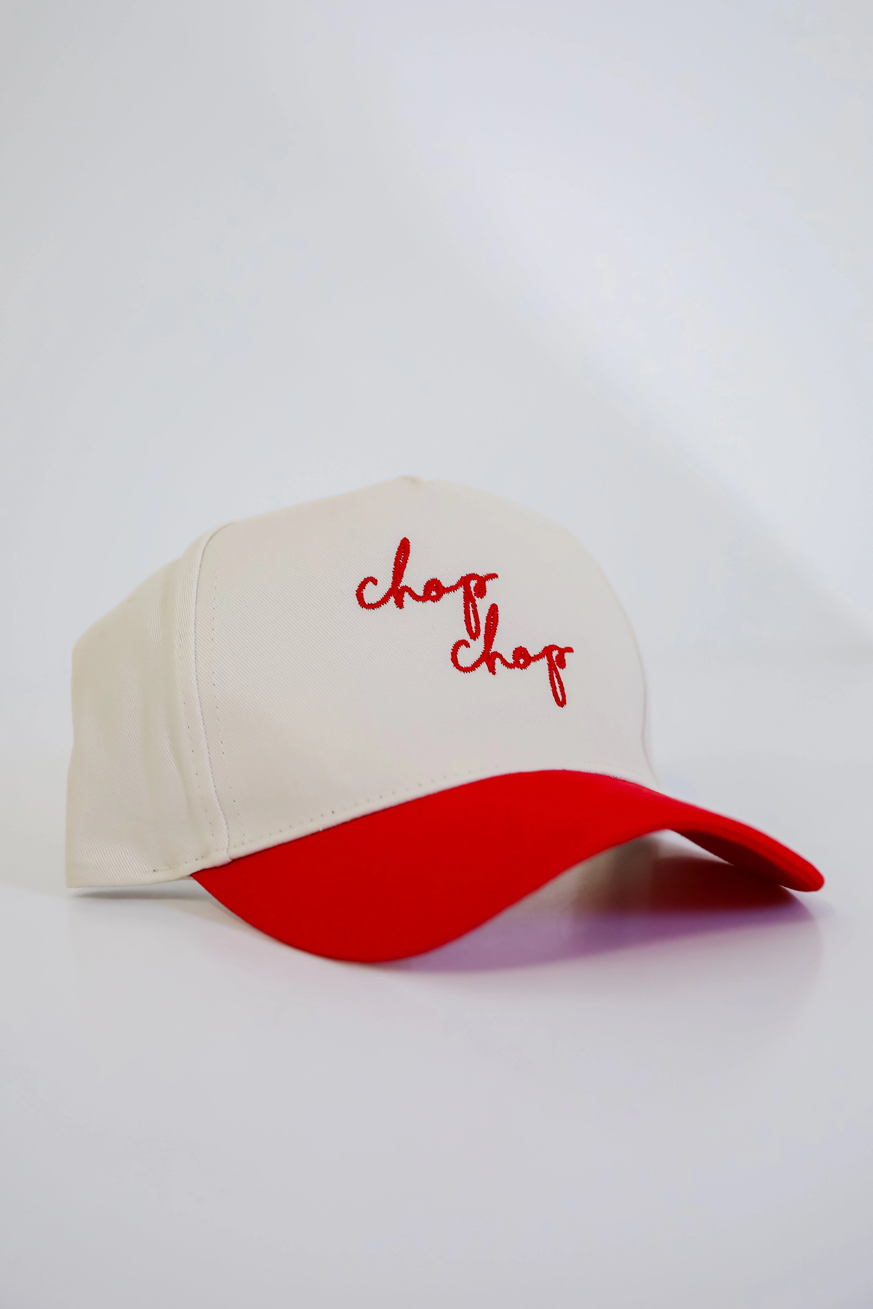 Chop Chop Script Embroidered Color Block Hat