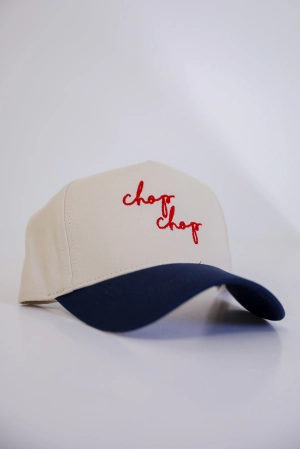 Chop Chop Script Embroidered Color Block Hat