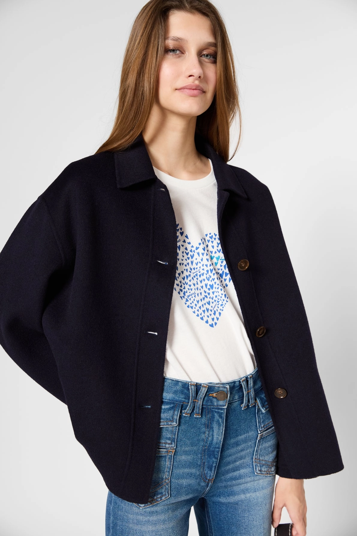 Coat Baptiste Dbm21b006 Navy