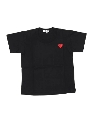Comme des Garçons Play Kids Embroidered Heart T-Shirt