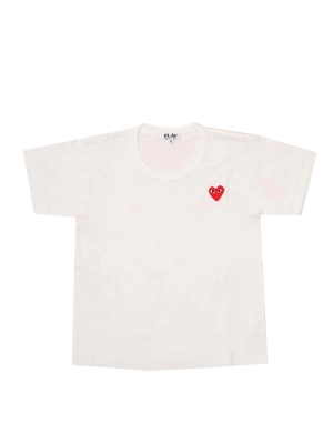 Comme des Garçons Play Kids Embroidered Heart T-Shirt