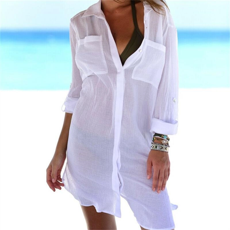 Cotton Tunics for Beach Women Swimsuit Cover-ups