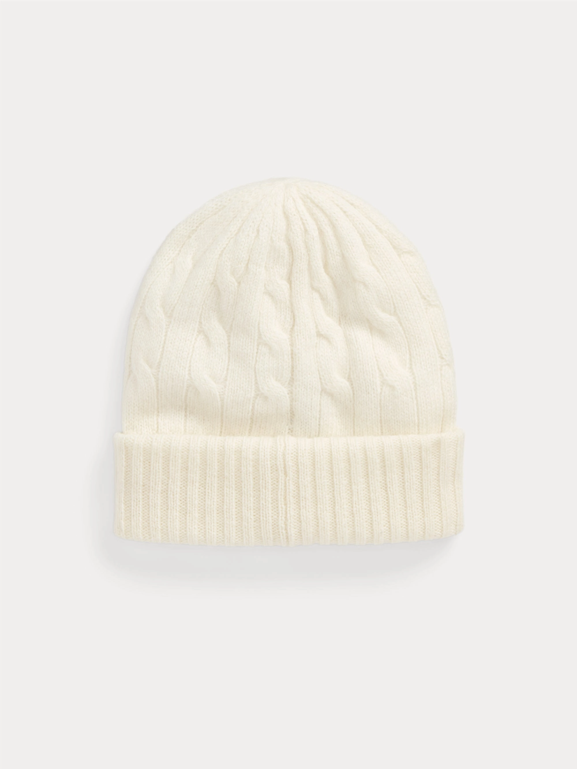 Cream Braided Knit Hat