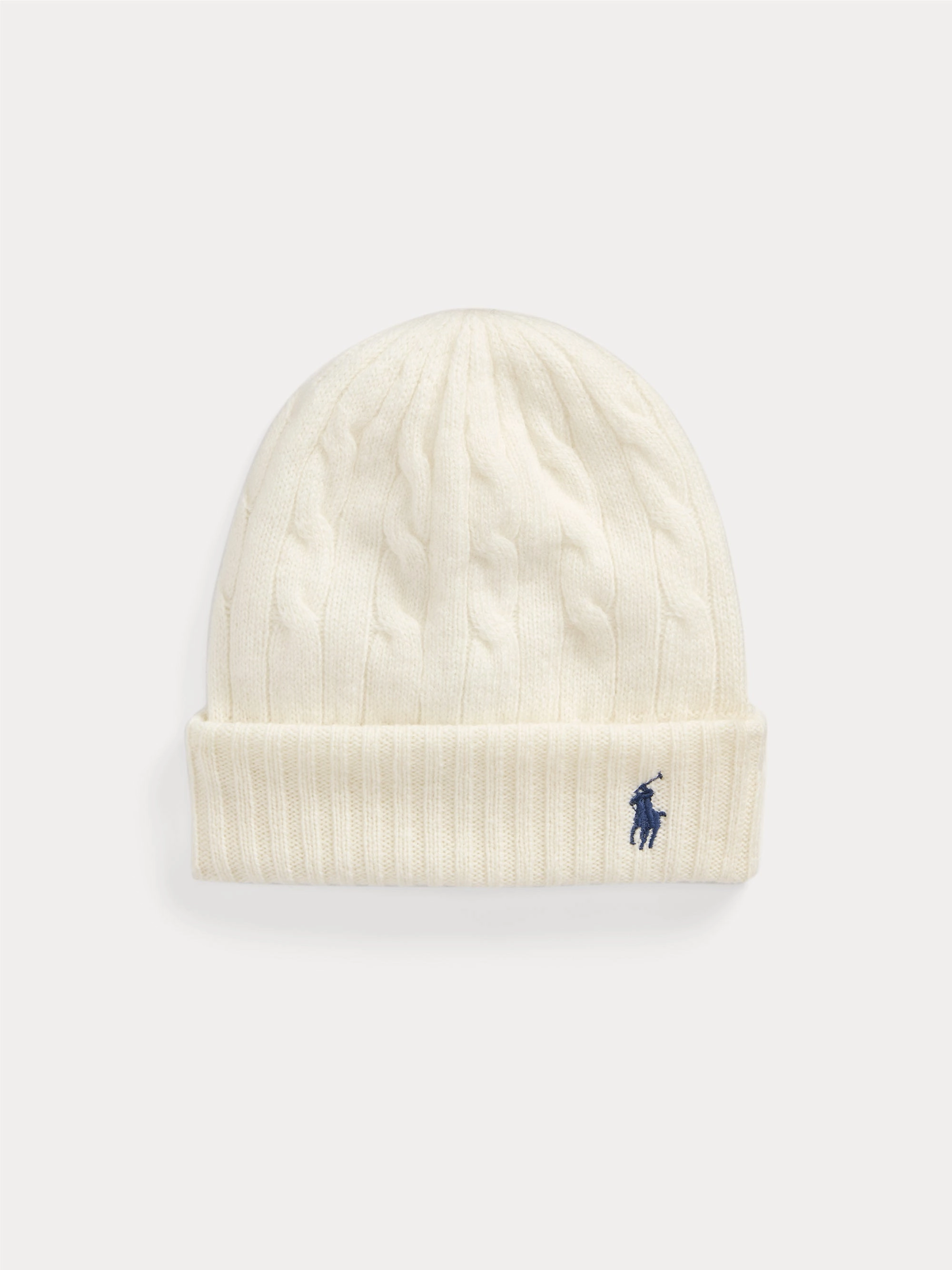 Cream Braided Knit Hat
