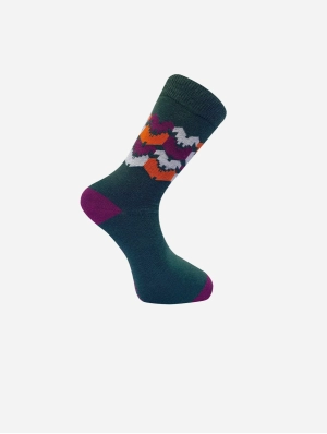 Dhaka Unisex Organic Cotton Socks | Green
