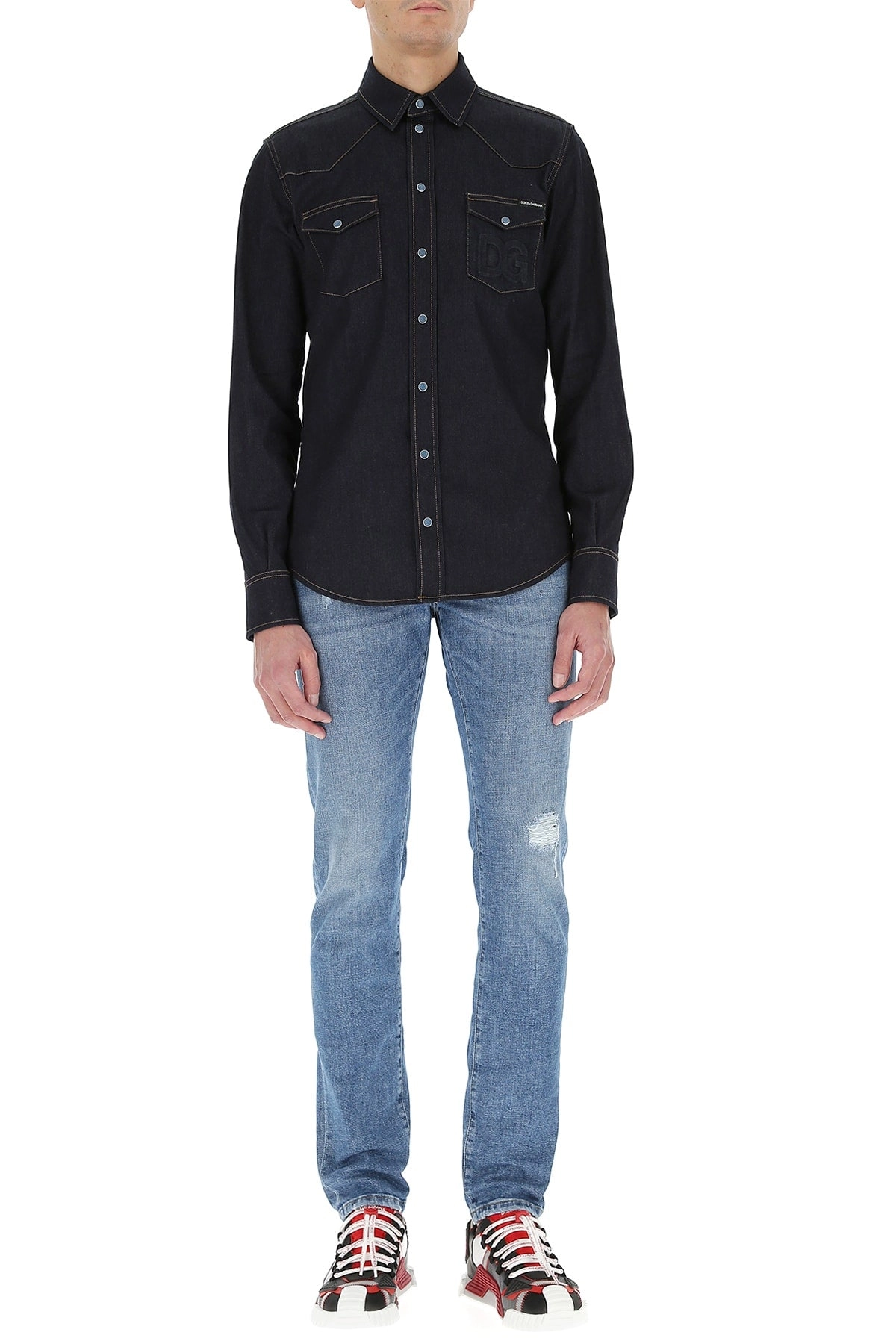 Dolce & Gabbana Buttoned Denim Shirt