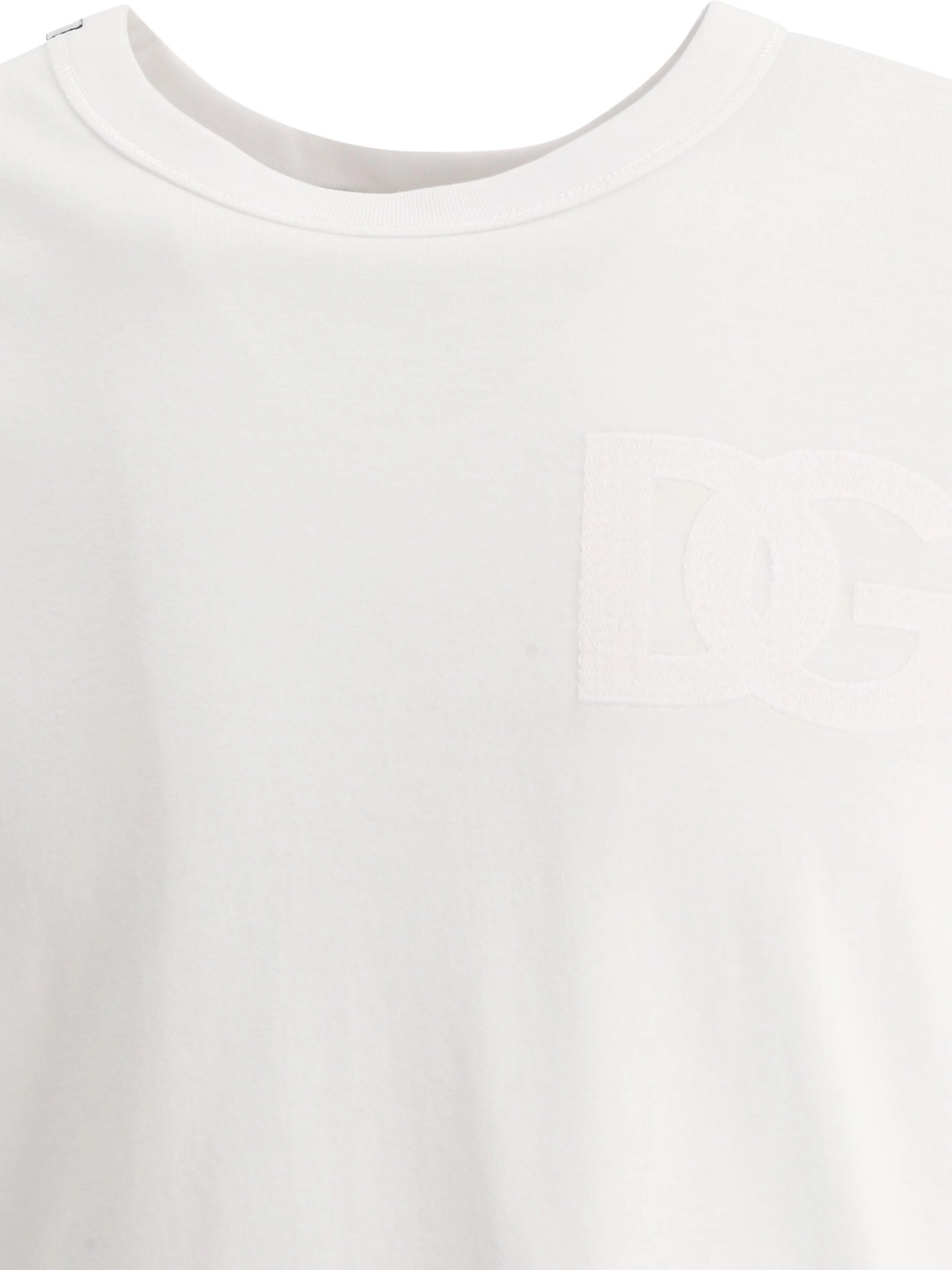 Dolce & Gabbana Logo Embroidered Crewneck T-Shirt