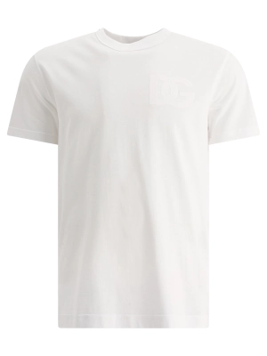 Dolce & Gabbana Logo Embroidered Crewneck T-Shirt