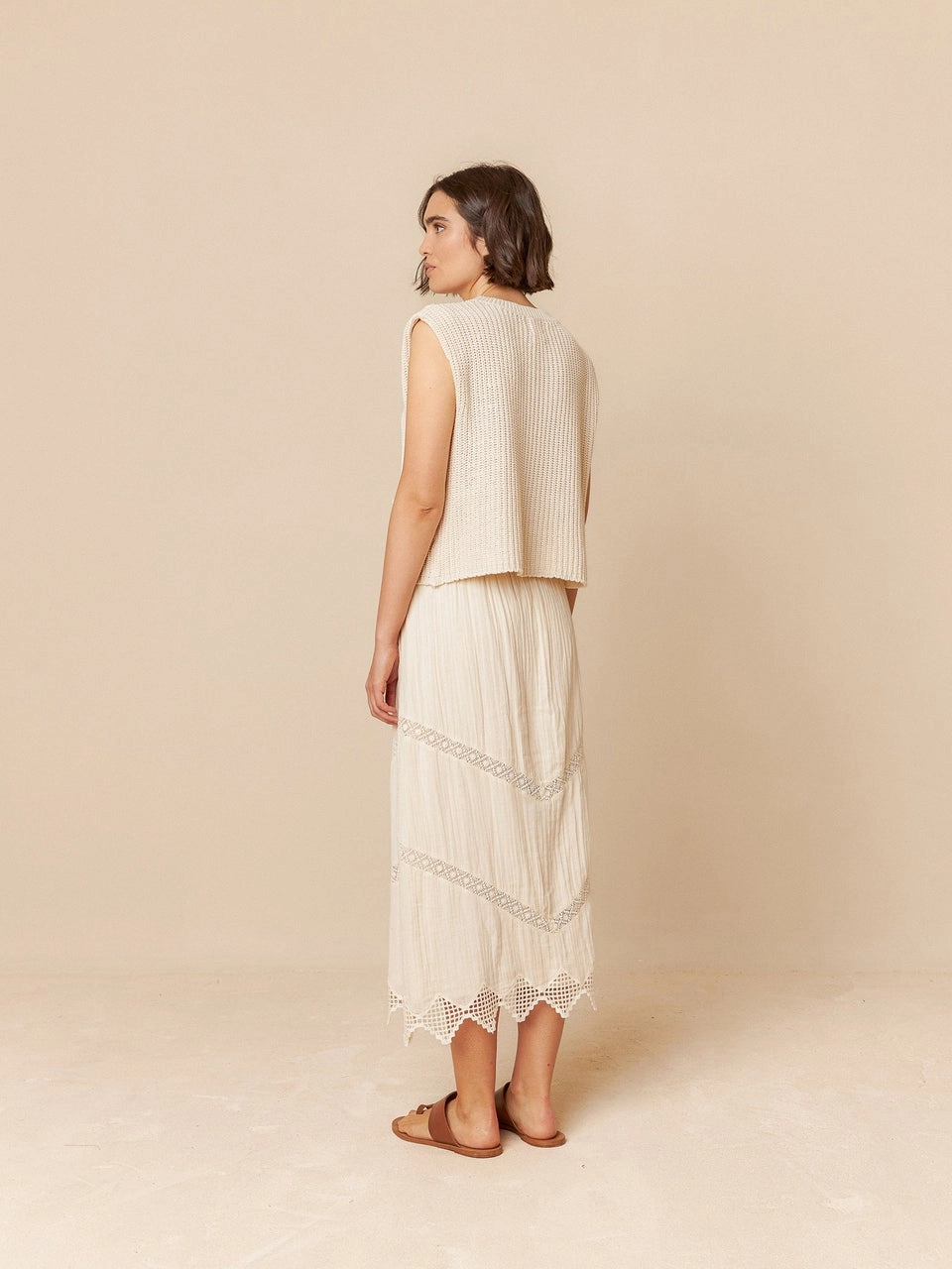 Double Gauze Skirt Bk208 Crudo