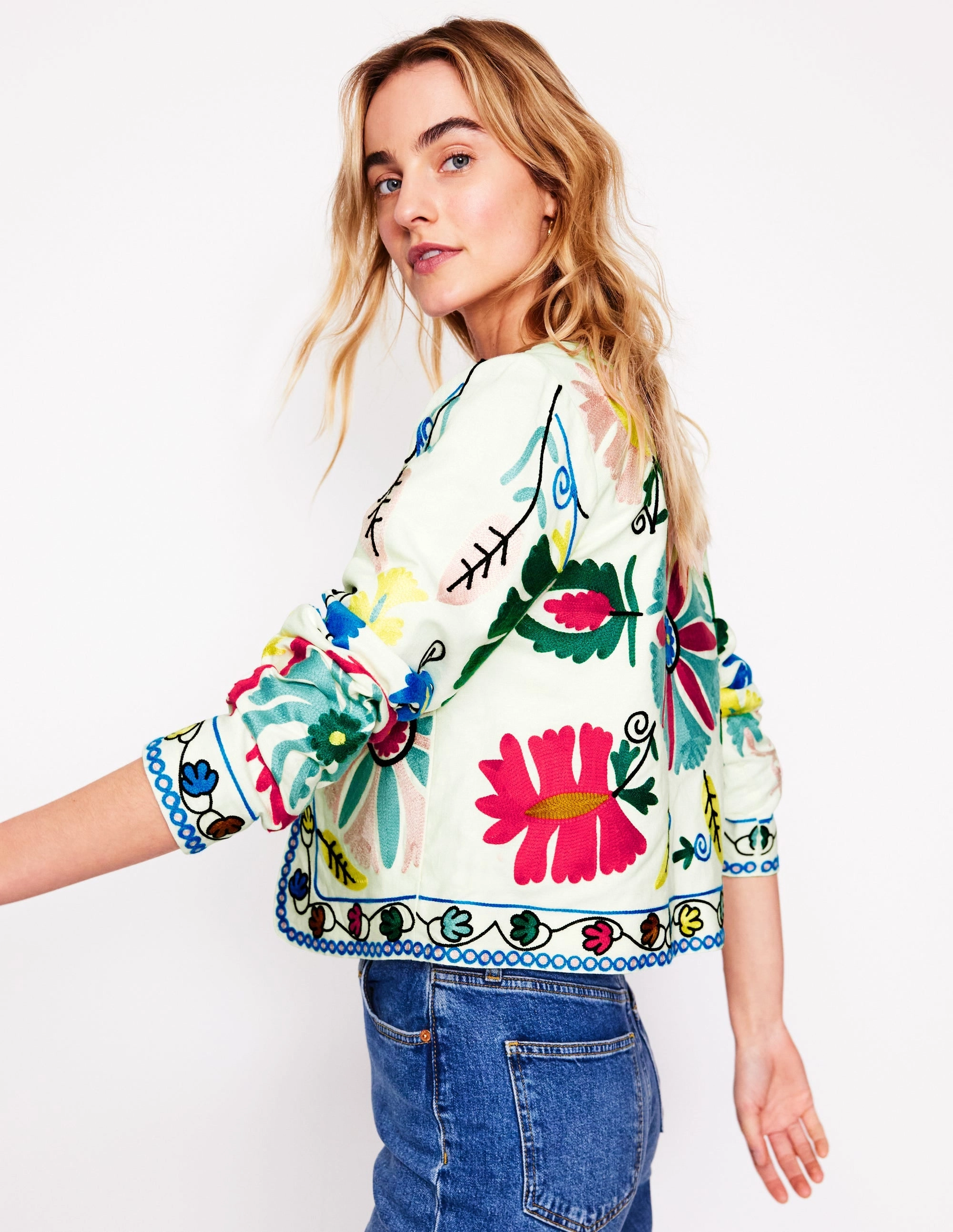 Embroidered Item Jacket-Multi Embroidery