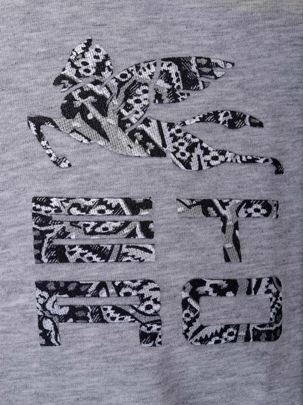 Etro Logo Embroidered Crewneck T-Shirt