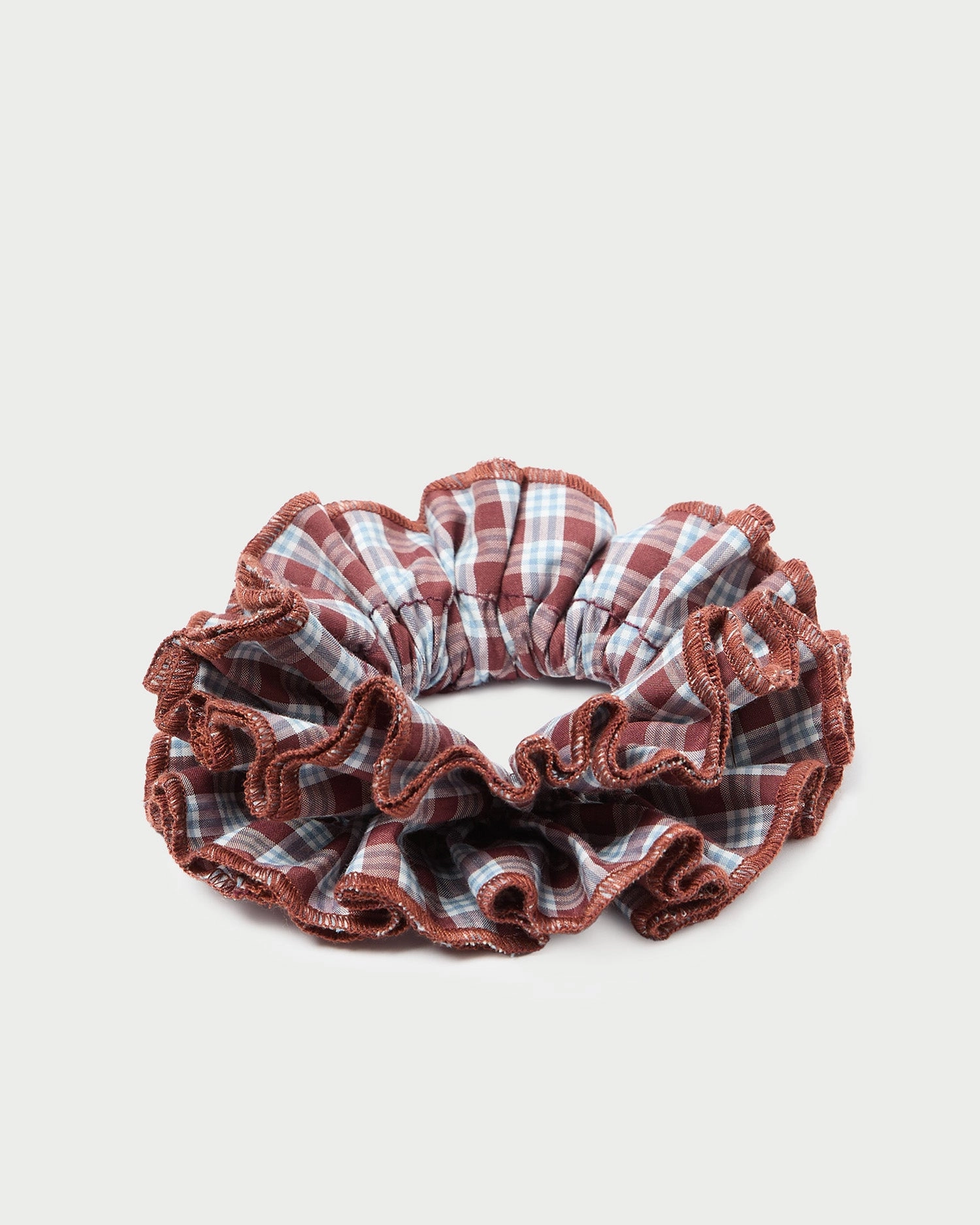 Felice Maroon Layered Scrunchie
