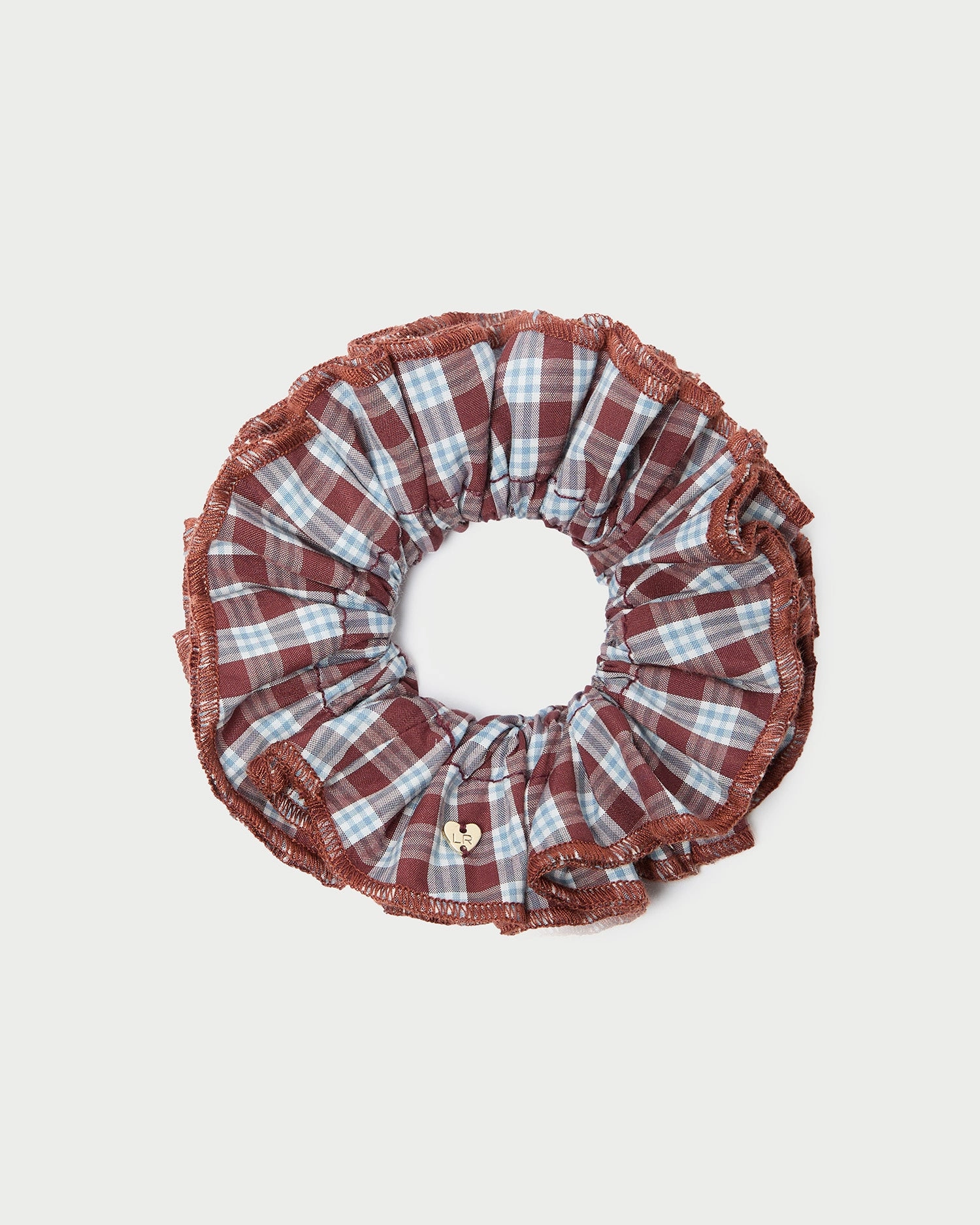 Felice Maroon Layered Scrunchie