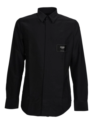 Fendi Logo Patch Buttoned Shirt