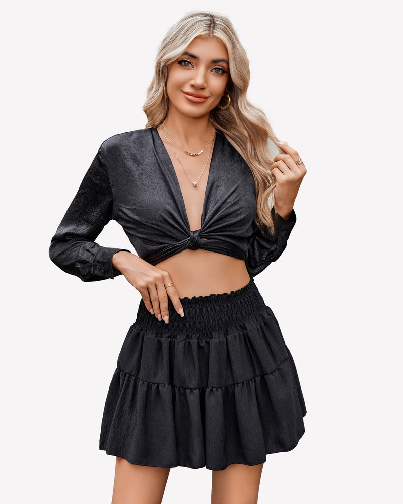 Flowy A Line Short Skirt